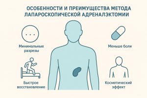 Преимущества лапараскопической адреналэктомии